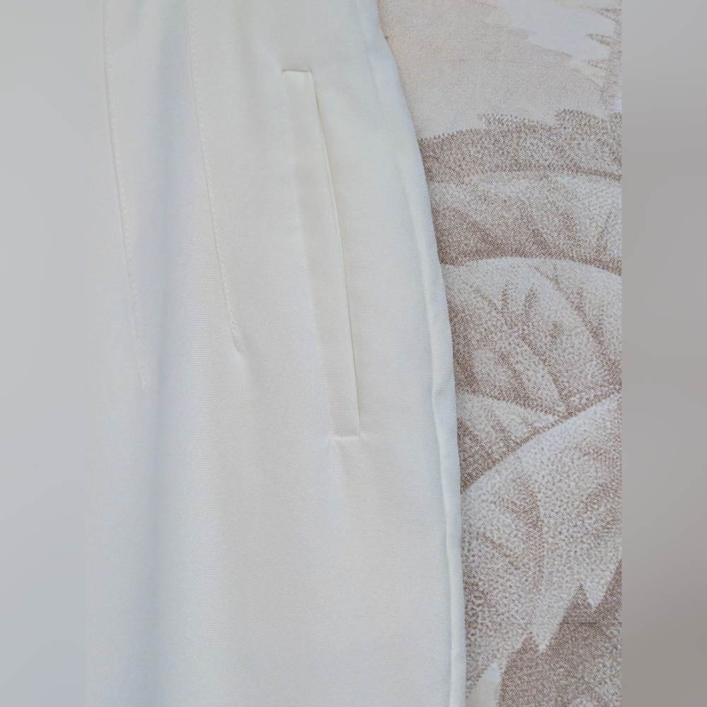 Lulus White High Waist Straight Leg Trousers Size L - Picture 5 of 7